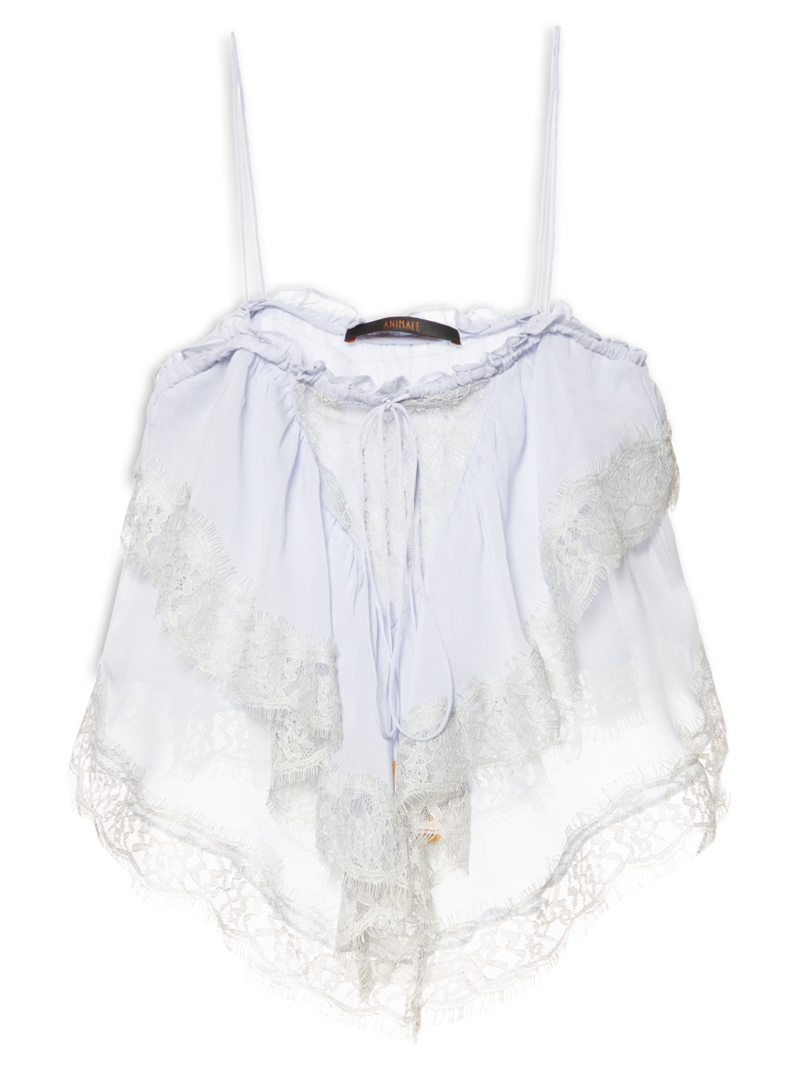 Top Pontas Renda Azul Fairy Azul Animale