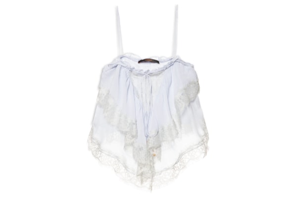 Top Pontas Renda Azul Fairy - Azul