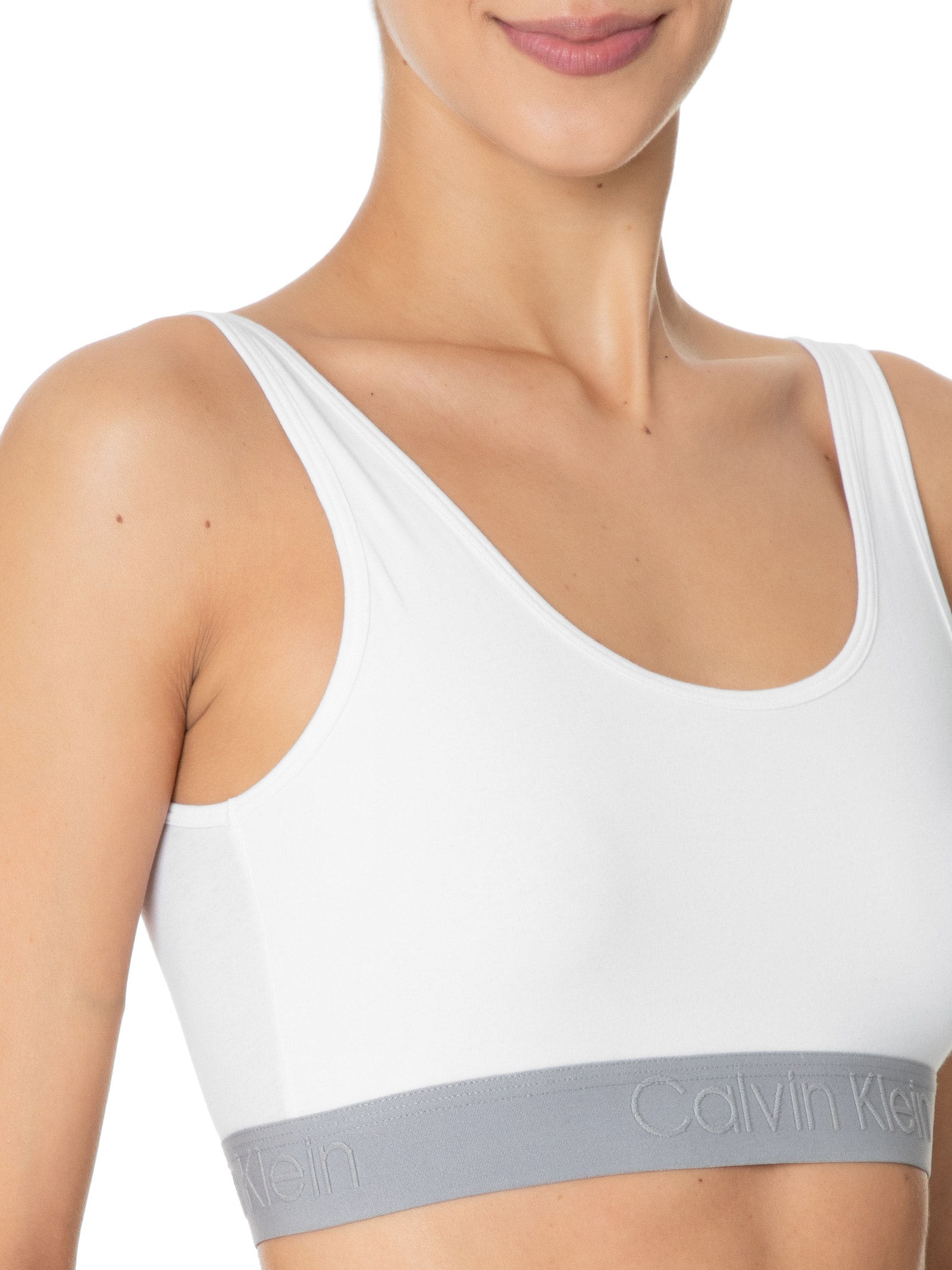Top Regata Cotton Pure Branco Calvin Klein Underwear