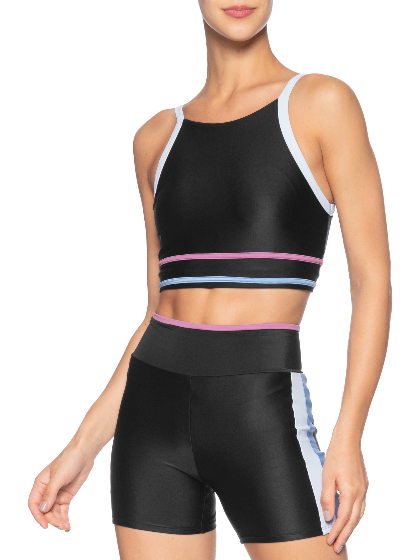 Top Regata Liso Pop Preto Body For Sure