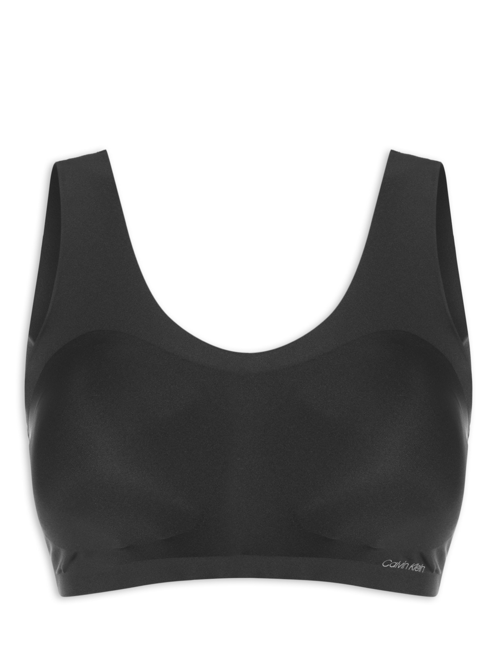 Top Regata Micro Invisible Feminino Preto Calvin Klein Underwear