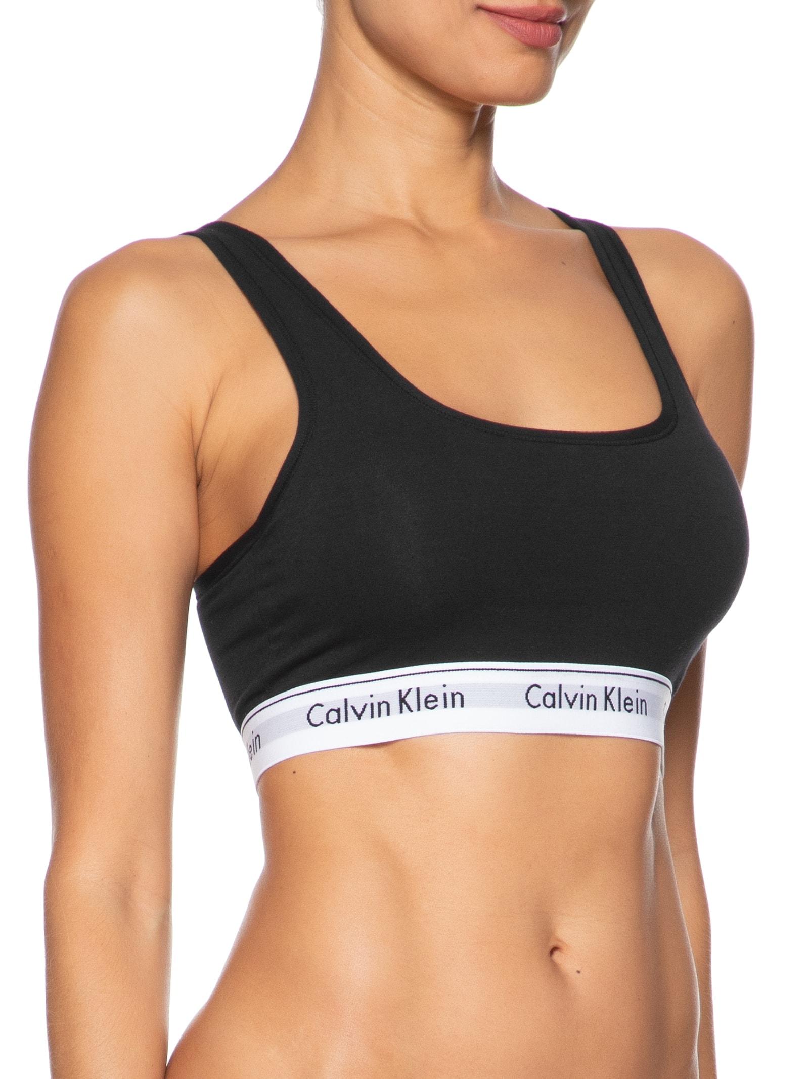 Top Regata Modern Cotton Preto Calvin Klein Underwear
