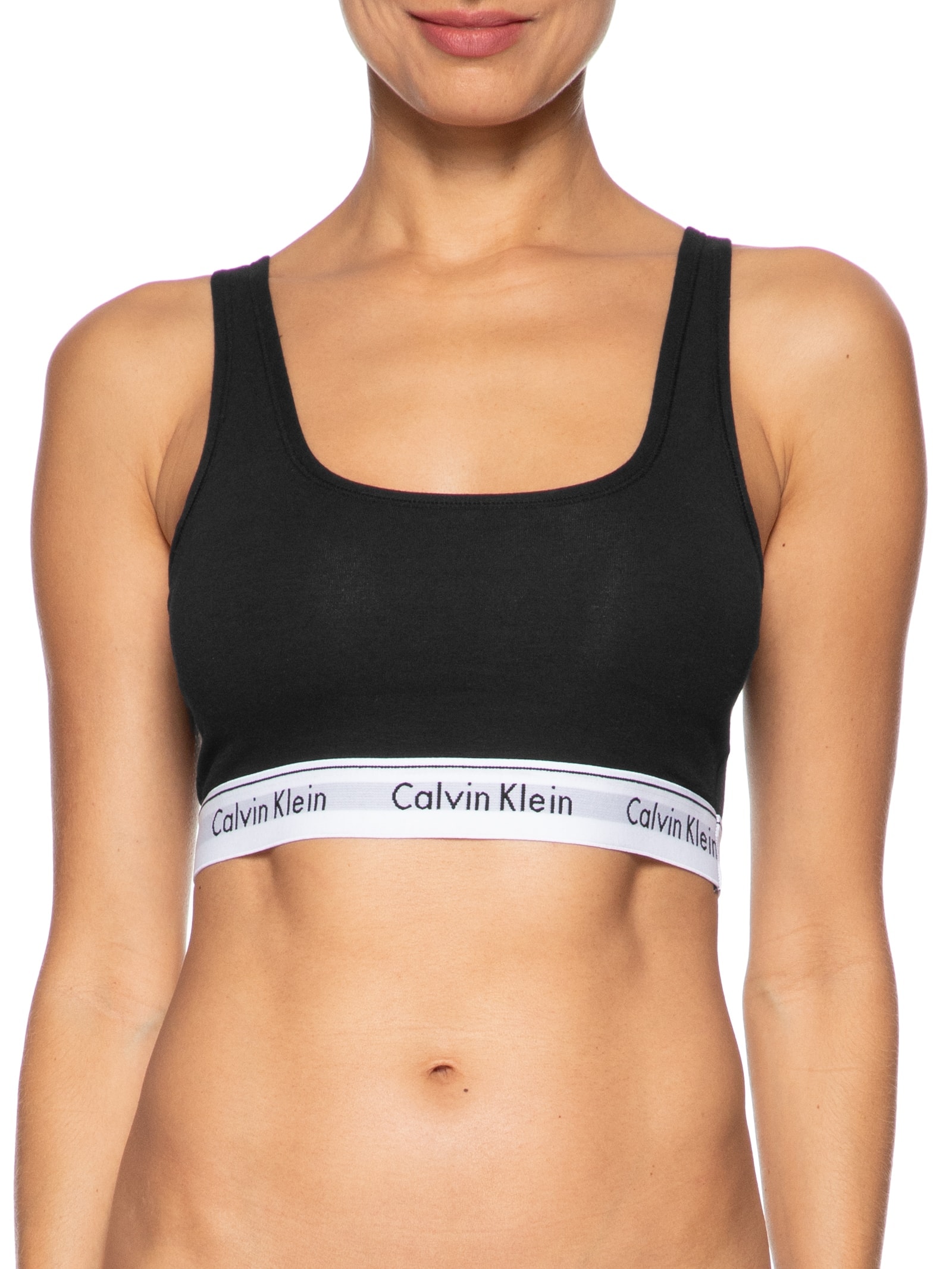 Top Regata Modern Cotton Preto Calvin Klein Underwear