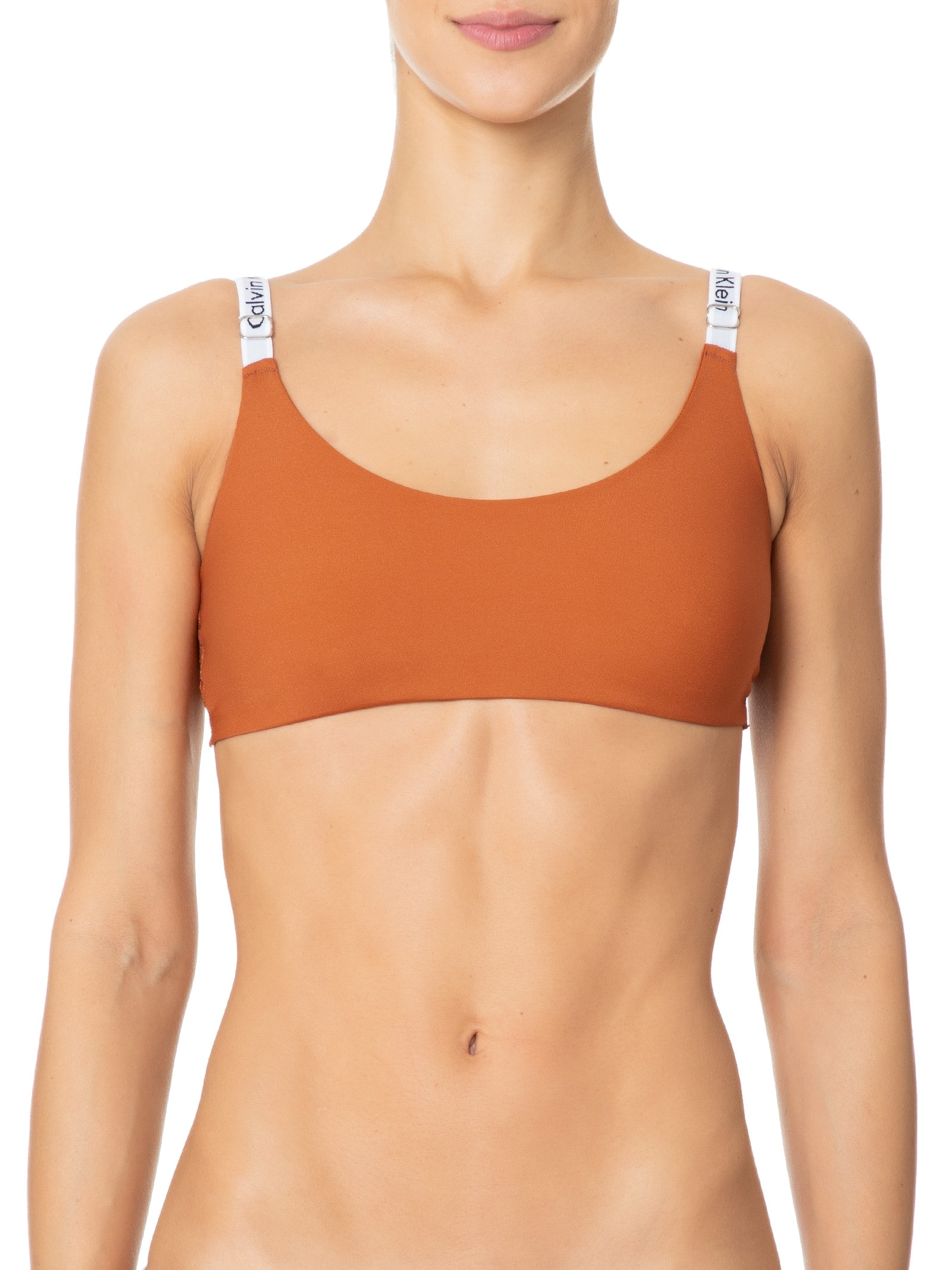 Top Regata Tailored Micro Lace Laranja Calvin Klein Underwear