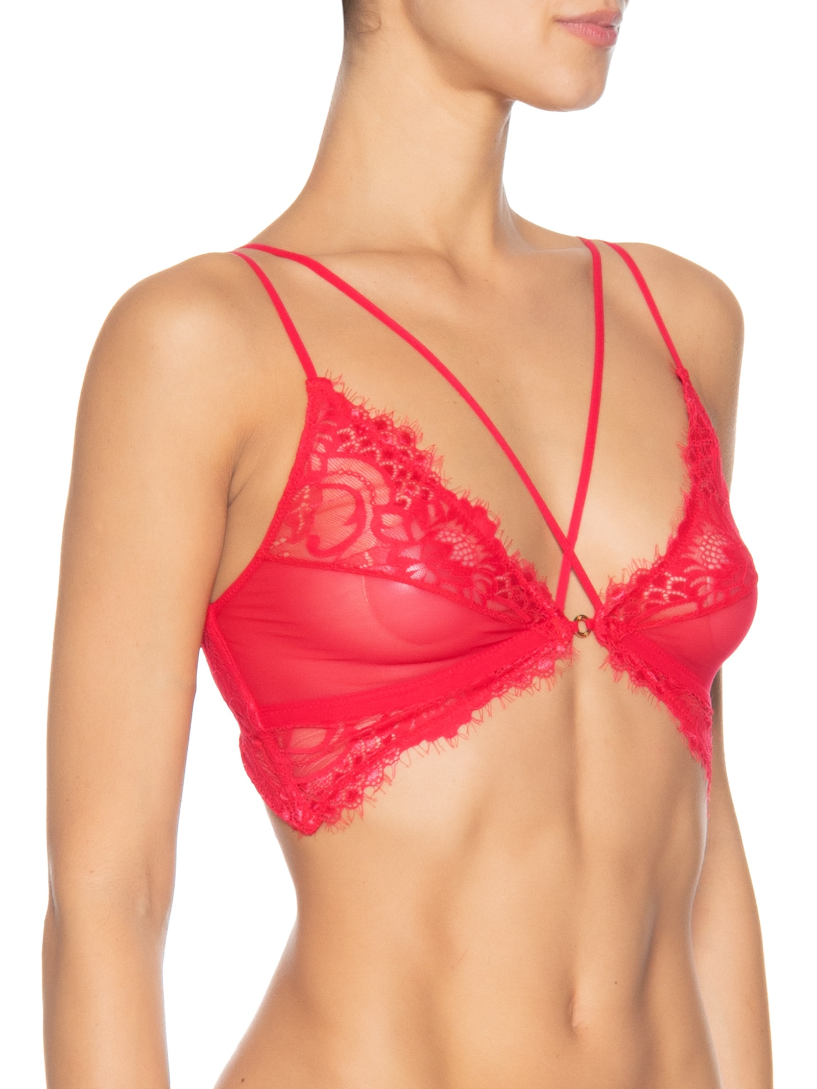 Top Renda Luiza Vermelho Jogê