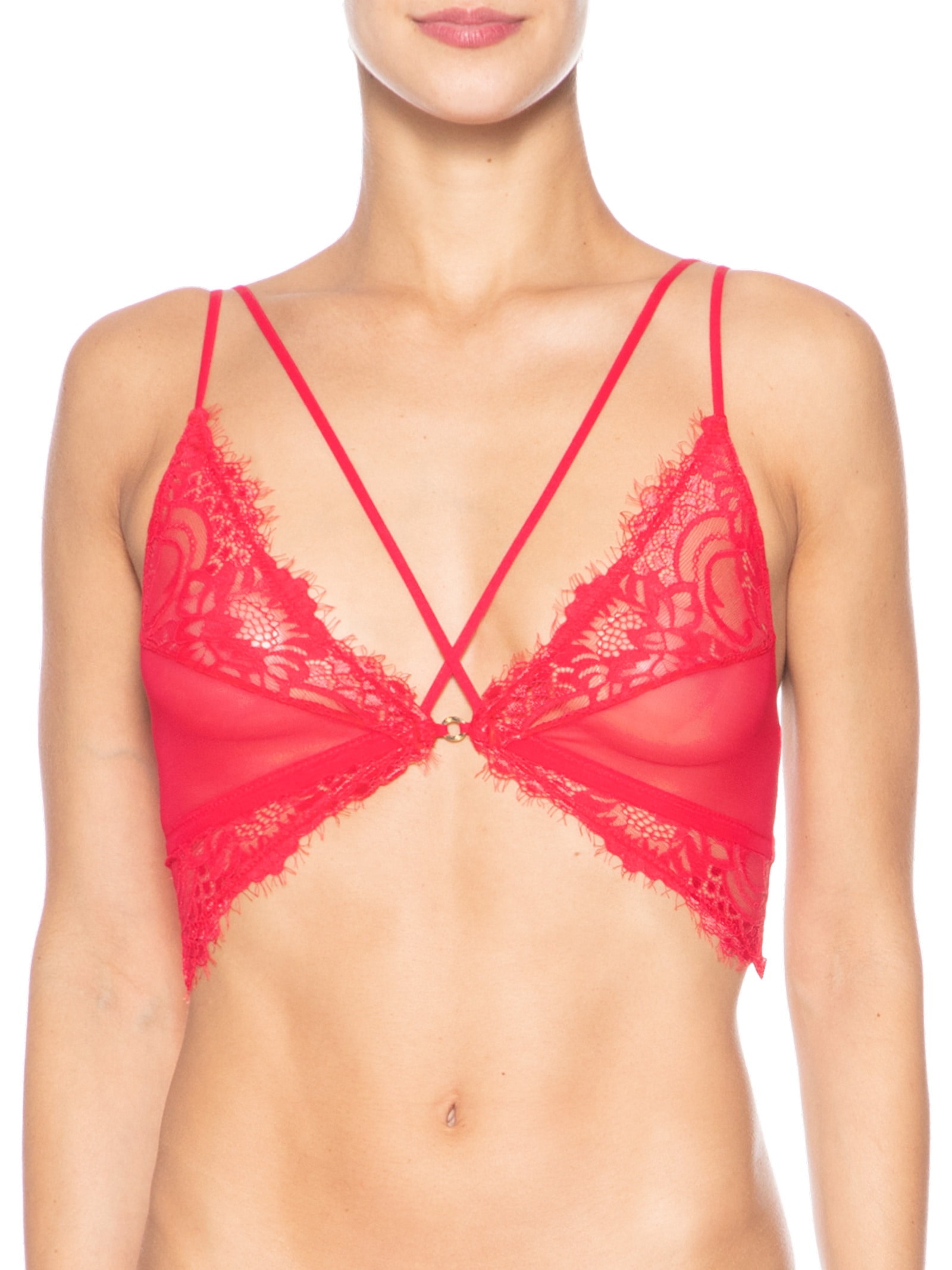 Top Renda Luiza Vermelho Jogê
