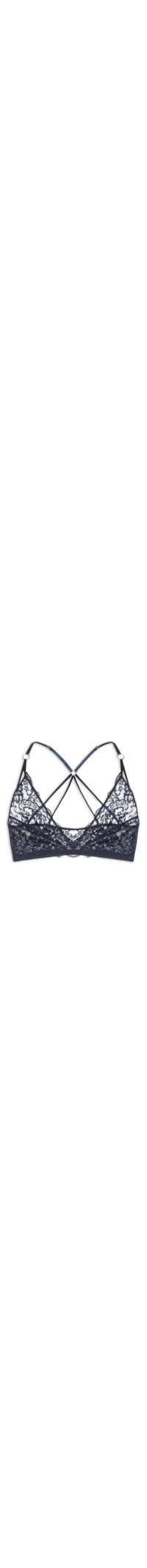 Top Renda Oliva - Azul