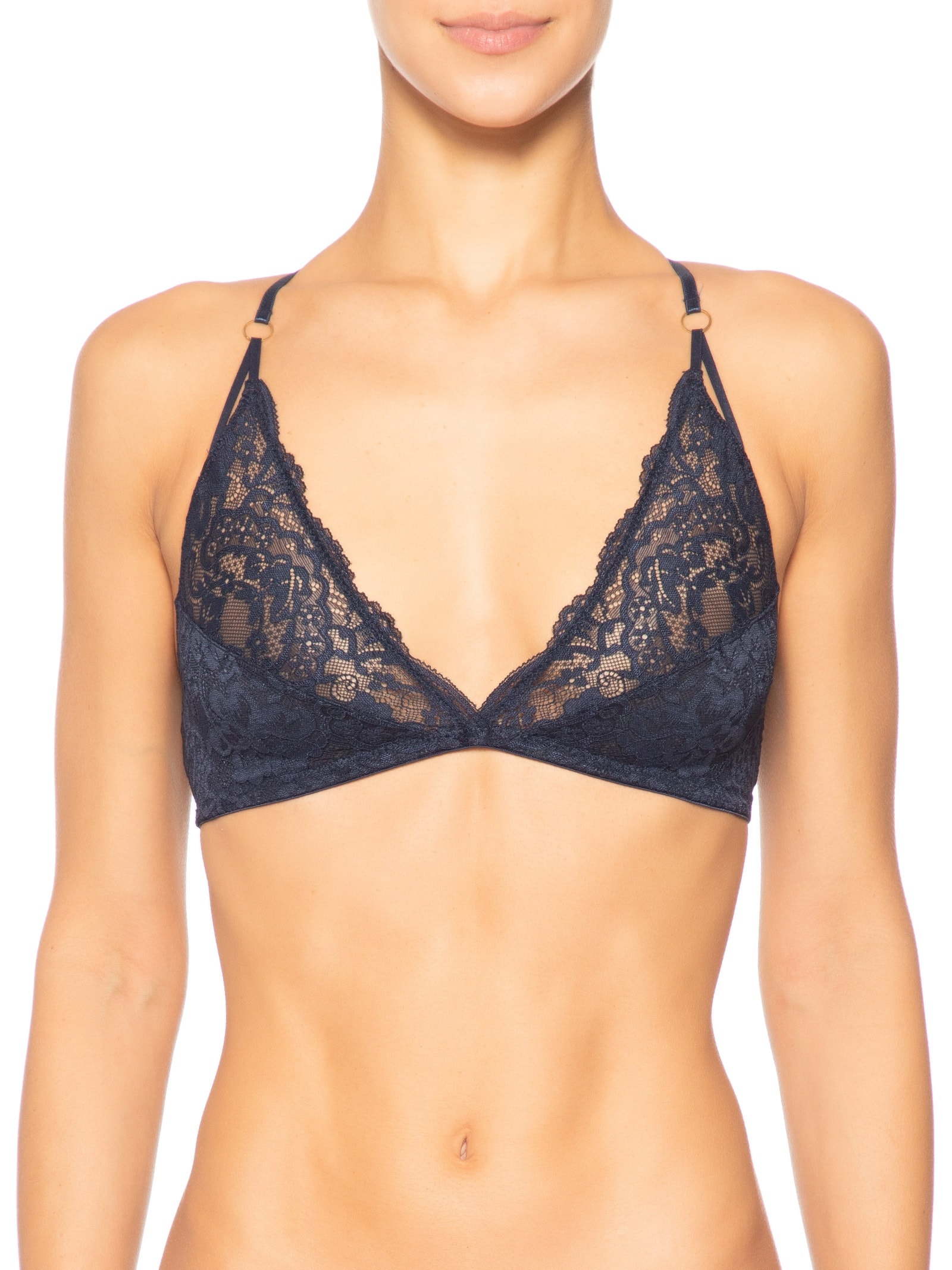 Top Renda Oliva Azul Jogê