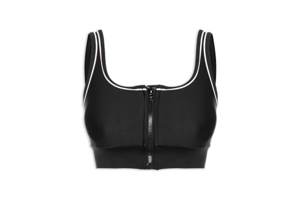 Top Reta Alça Reta Liso - Preto