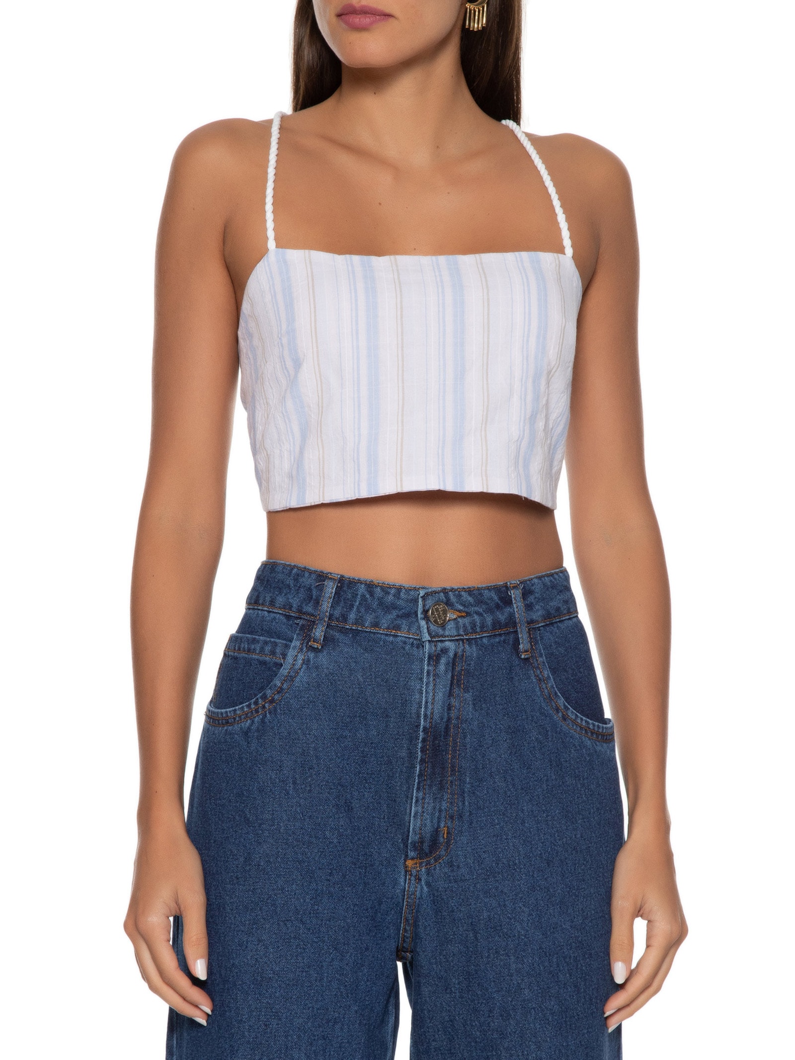 Top Reto Amarração Costas Azul Market 33