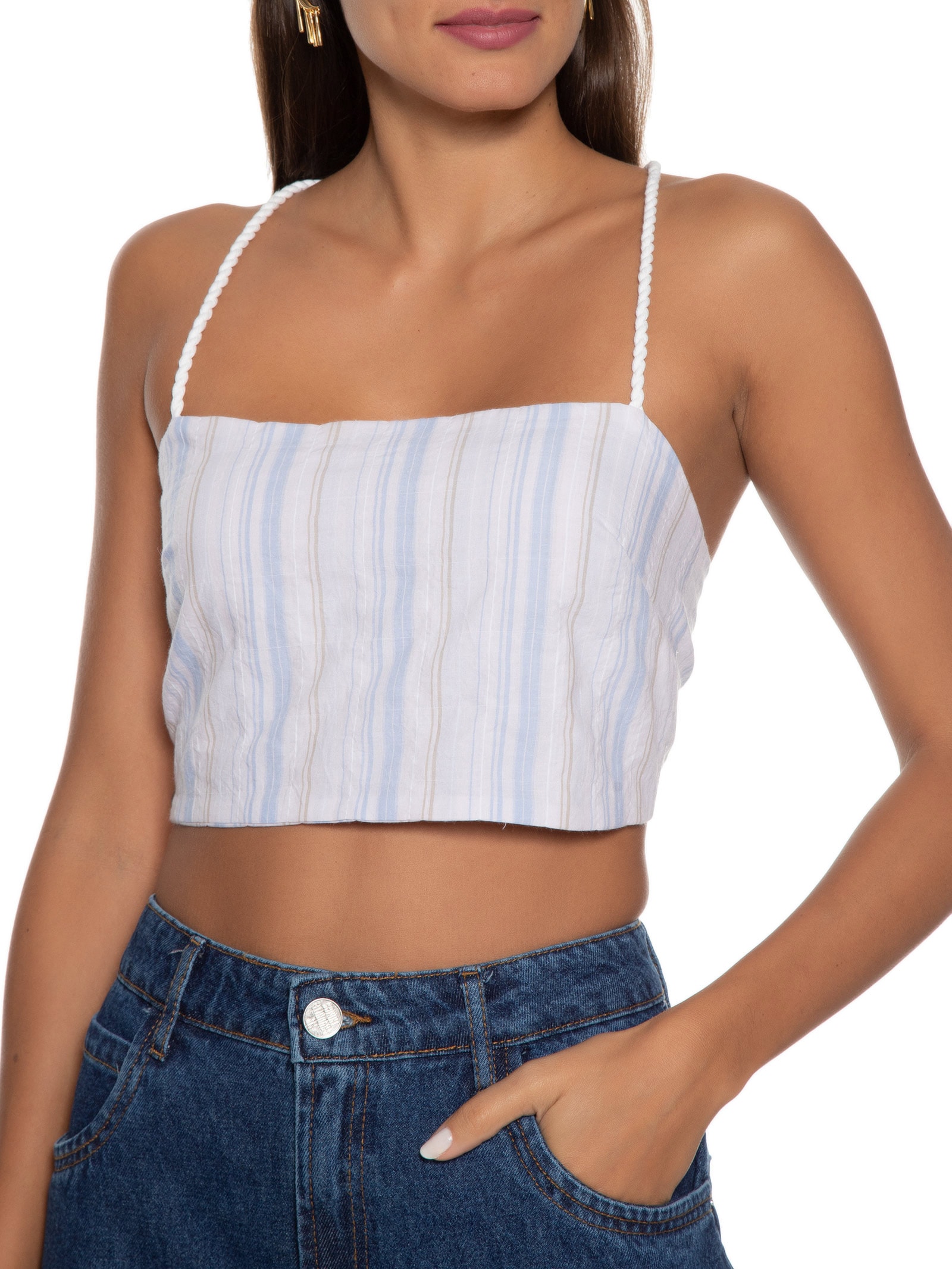 Top Reto Amarração Costas Azul Market 33