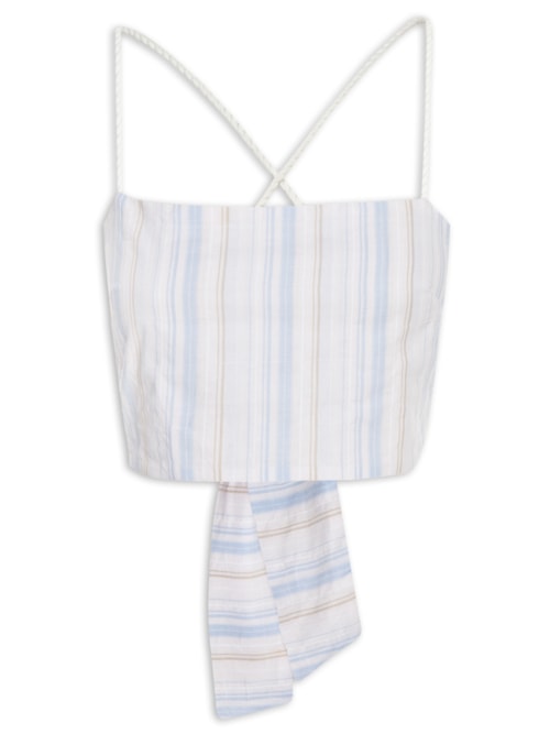 Top Reto Amarração Costas - Azul