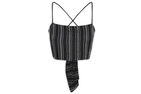 Top Reto Amarração Costas - Preto