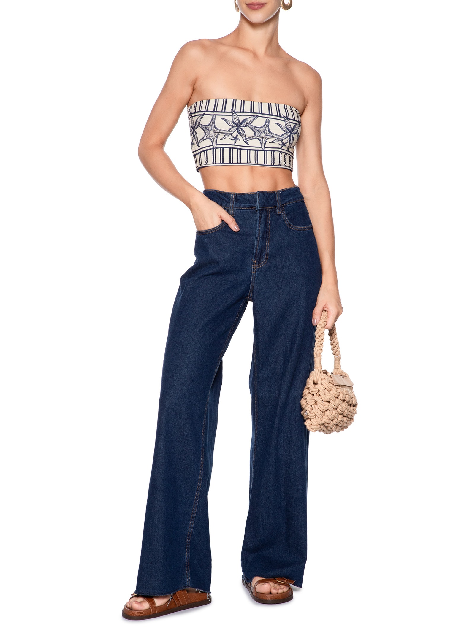 Top Reto Double Aventureiro Branco Farm