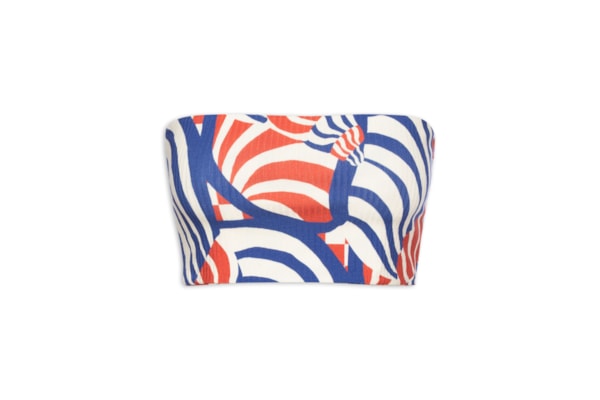 Top Reto Double Concha Gráfica - Vermelho