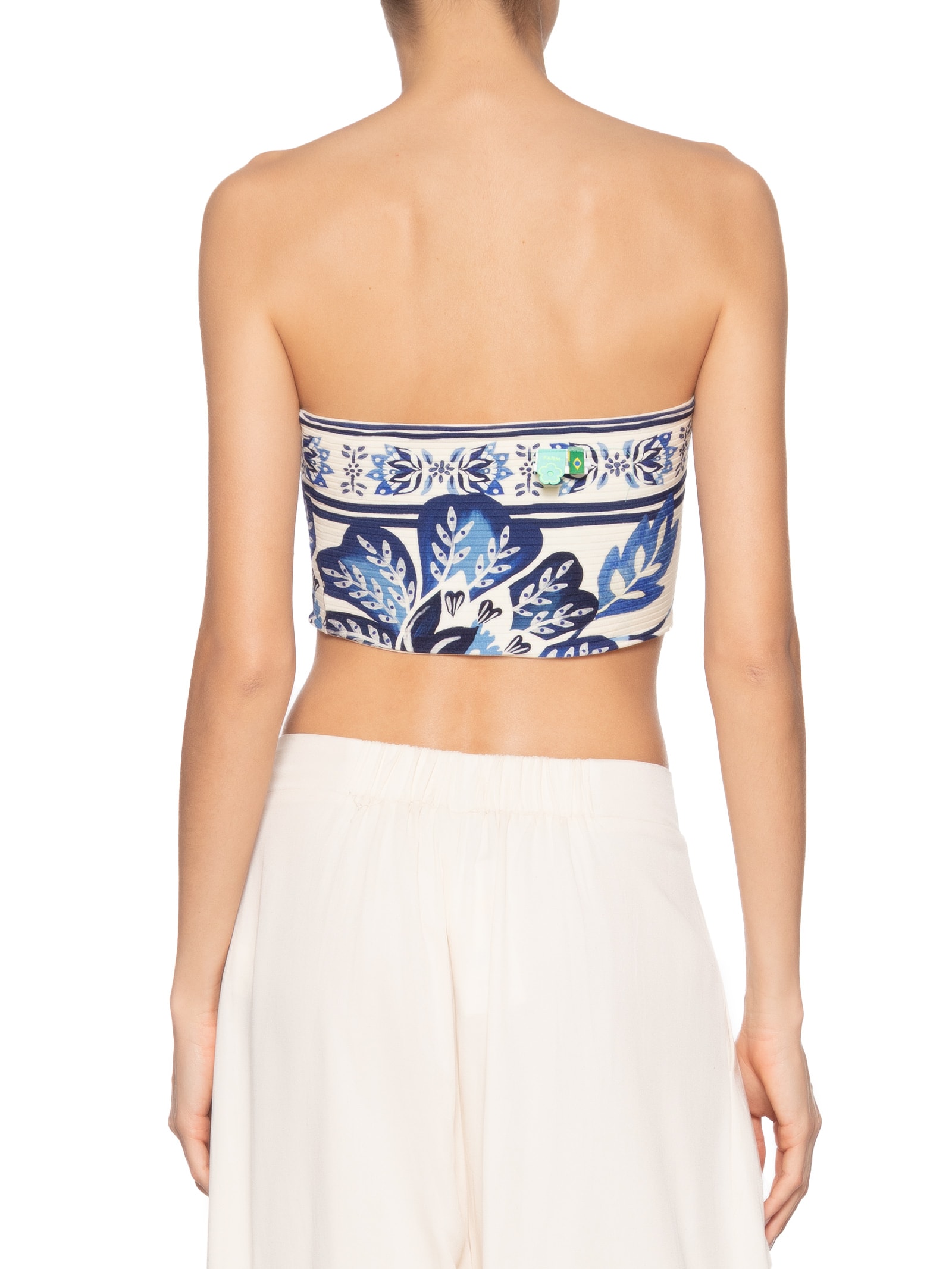 Top Reto Double Coqueiro Tropical Branco Farm