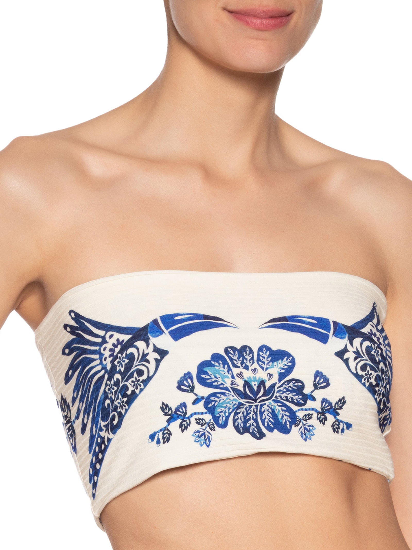 Top Reto Double Coqueiro Tropical Branco Farm