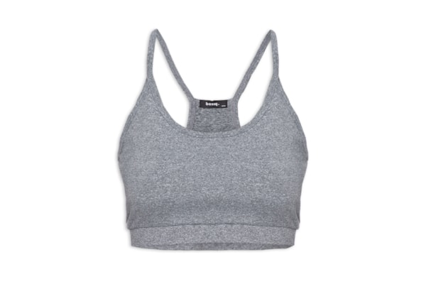 Top Reto Liso - Cinza