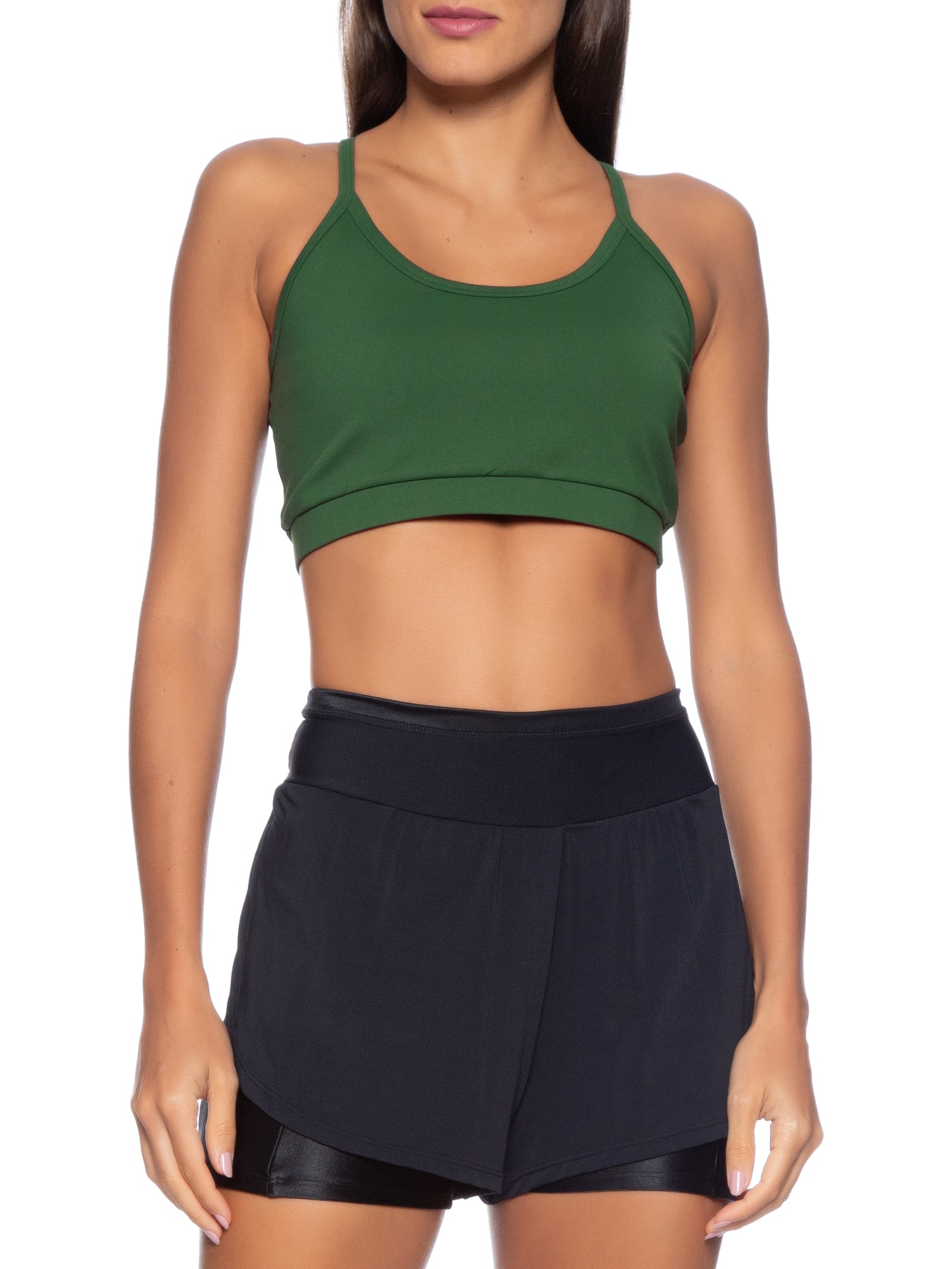 Top Reto Liso Verde Basiq