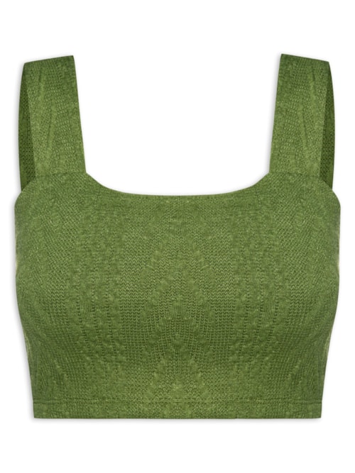 Top Reto Malha Texturizada - Verde