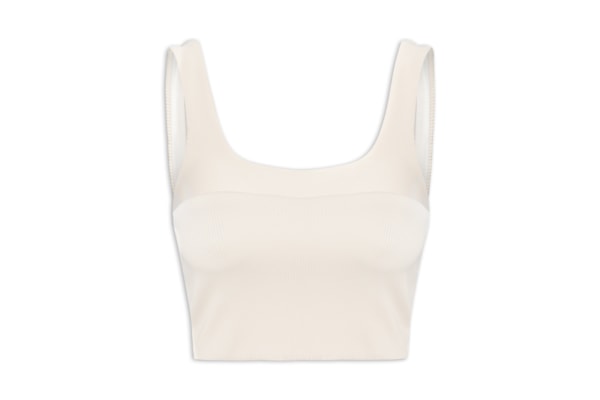 Top Reto Recorte Nervura - Off White  