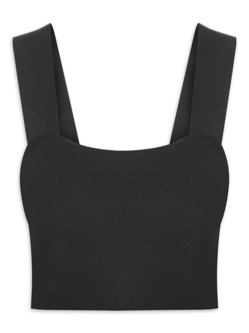 Top Reto Tricot Basic – Preto