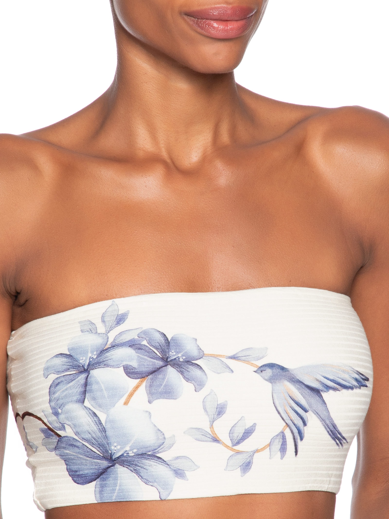 Top Reto Voo Em Flor Branco Farm