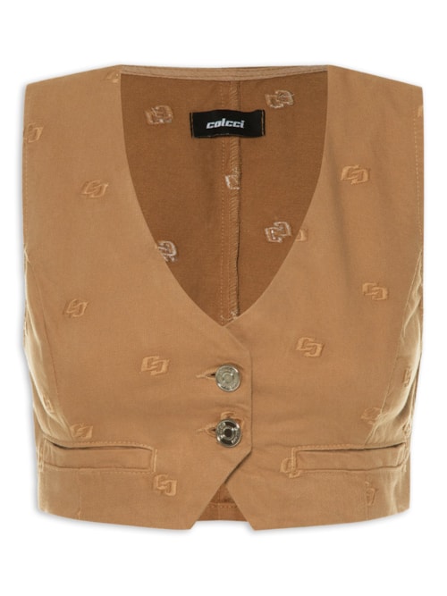 Top Sarja Bordado – Marrom