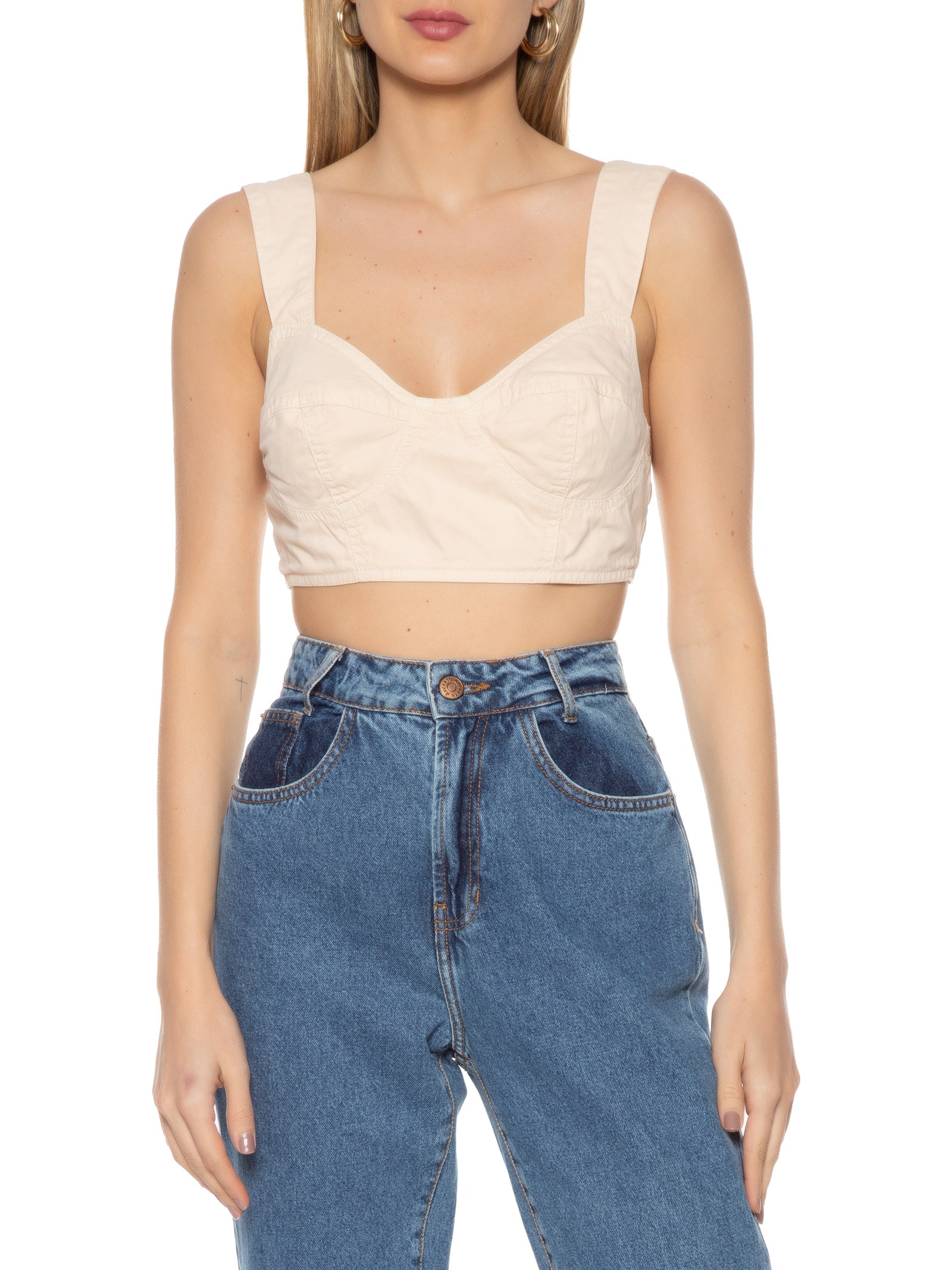 Top Sarja Color Bege Dress To