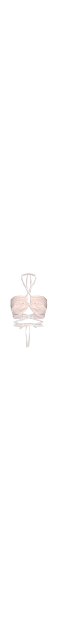 Top Satin Amarração - Bege