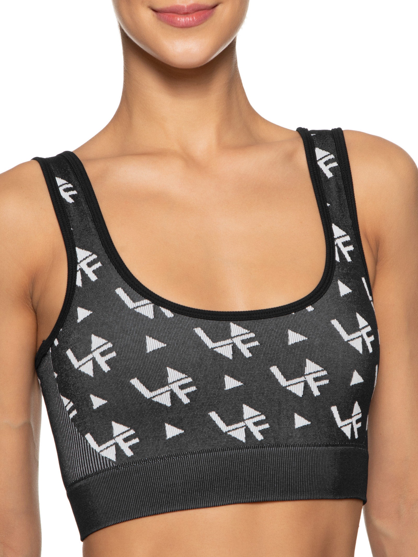 Top Seamless Jacquard Preto Lauf