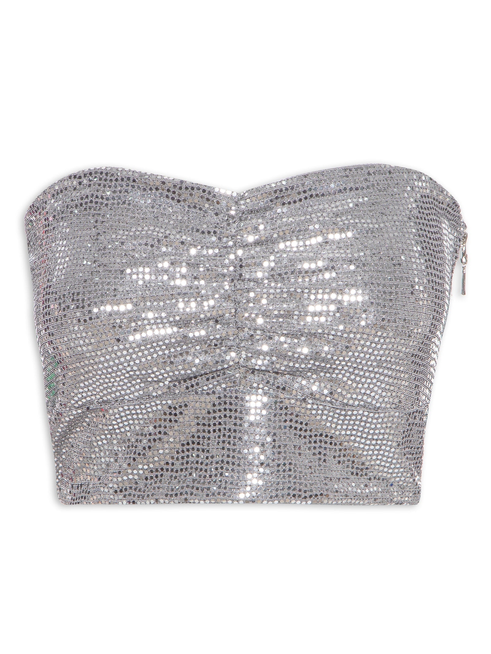 Top Sem Alça Shine Prata  My Favorite Things