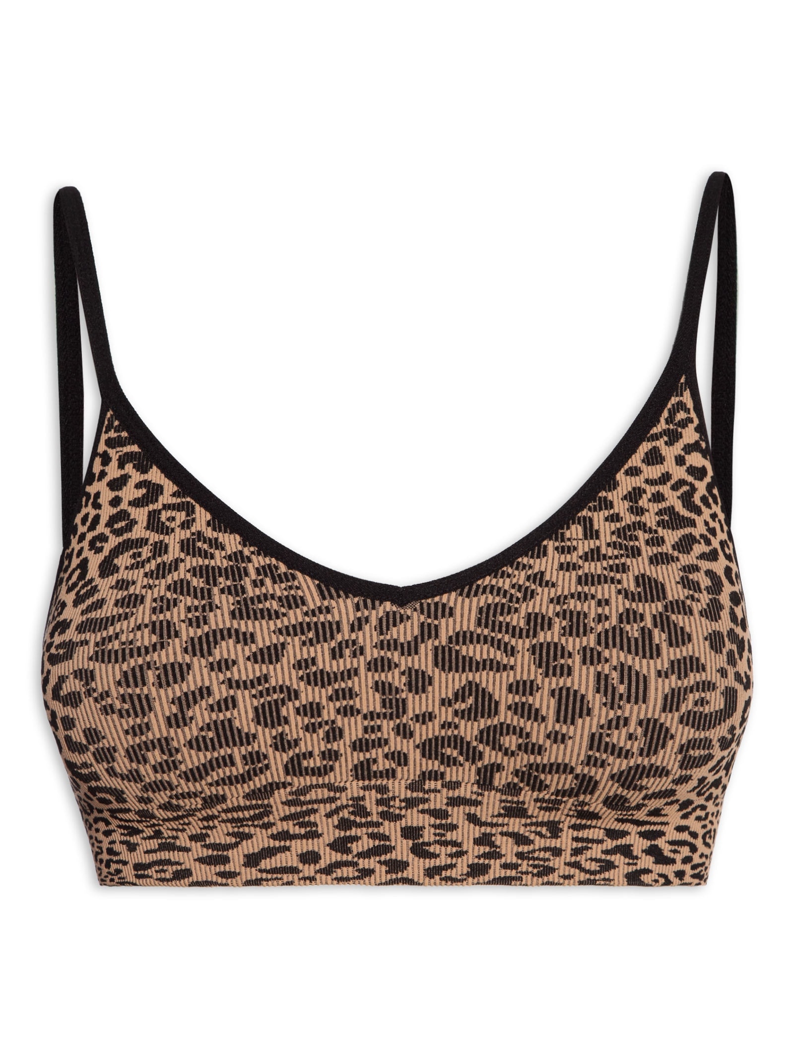 Top Sem Bojo Decote Costas Em Microfibra Marrom Hope