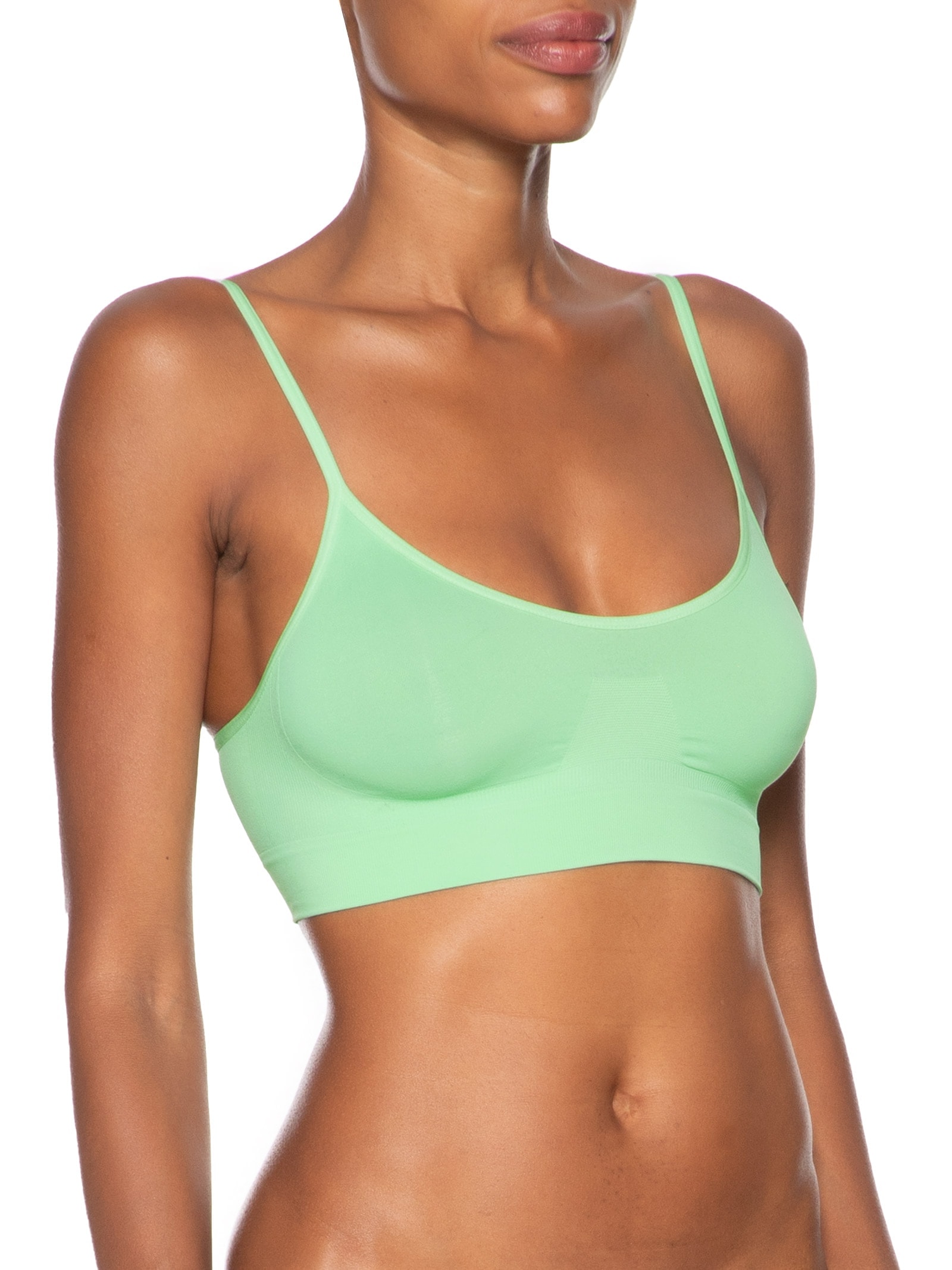 Top Sem Bojo E Sem Aro Em Microfibra Verde Hope