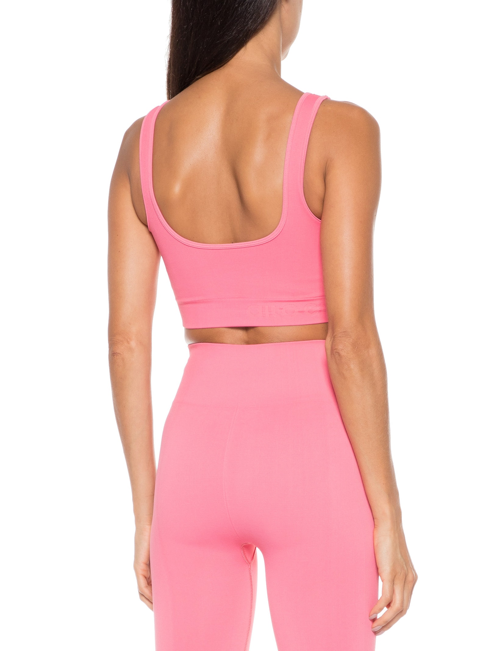 Top Sem Costura Rosa Alto Giro