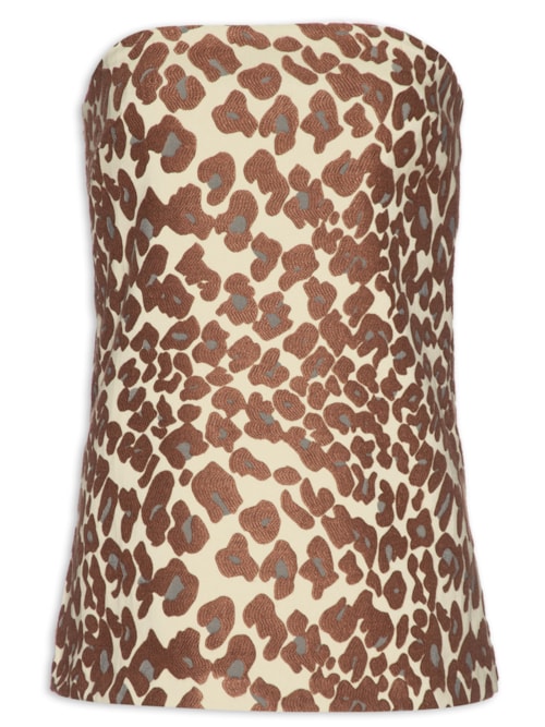 Top Sem Mangas – Animal Print