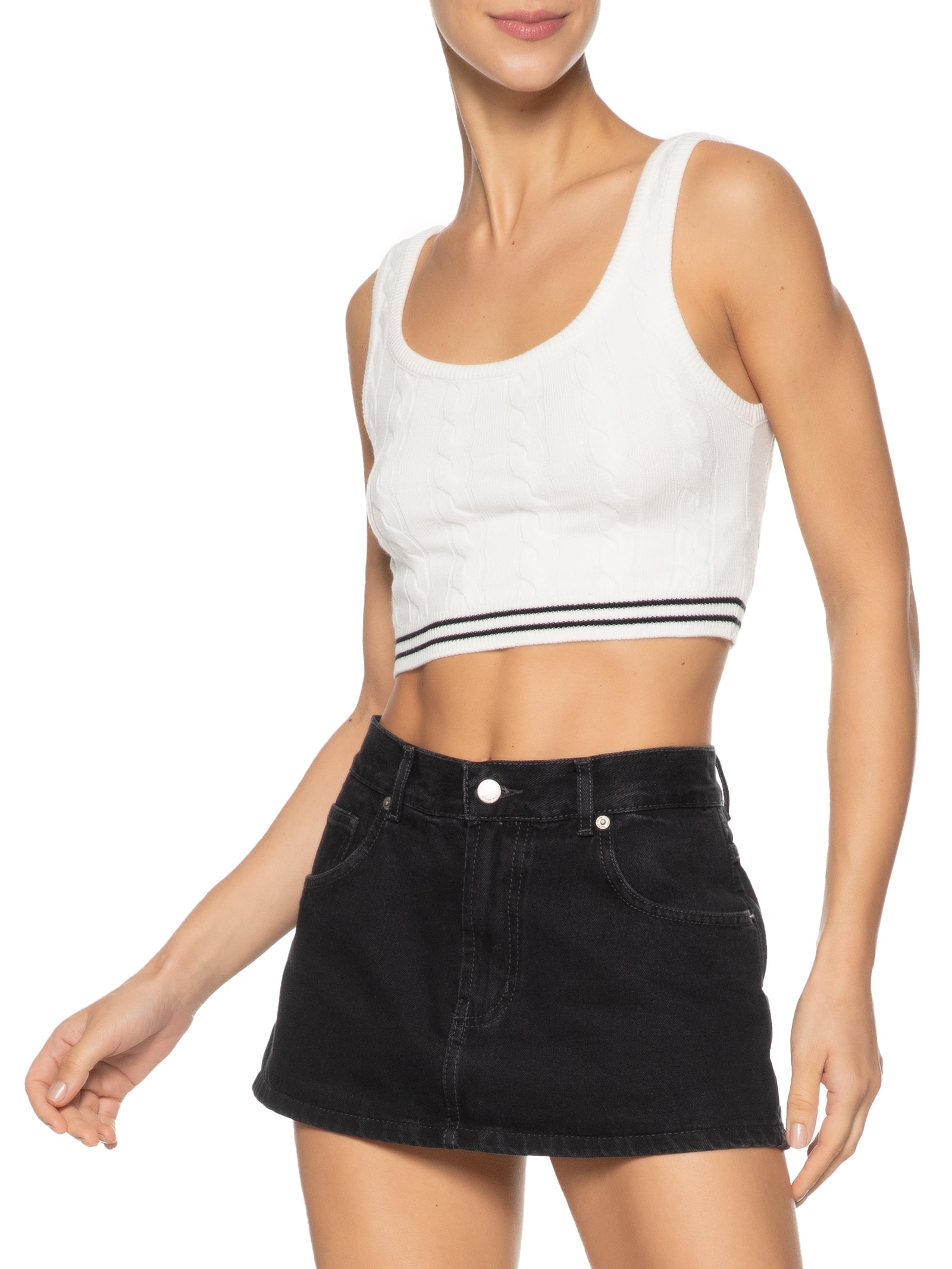 Top Slim Uc Basic Tricot Branco Fila