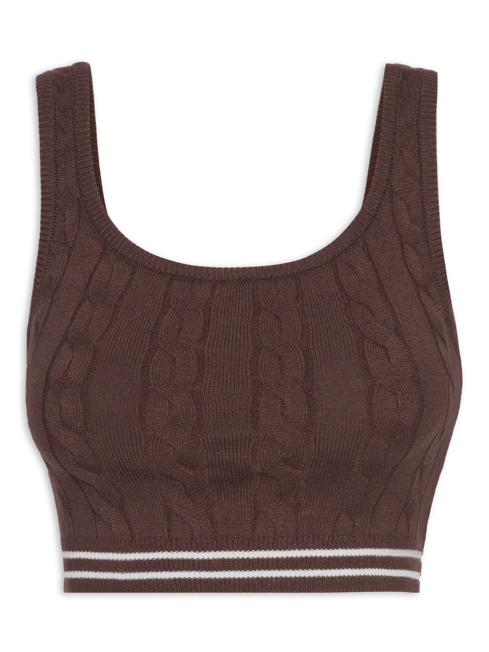 Top Slim Uc Basic Tricot Marrom  Fila