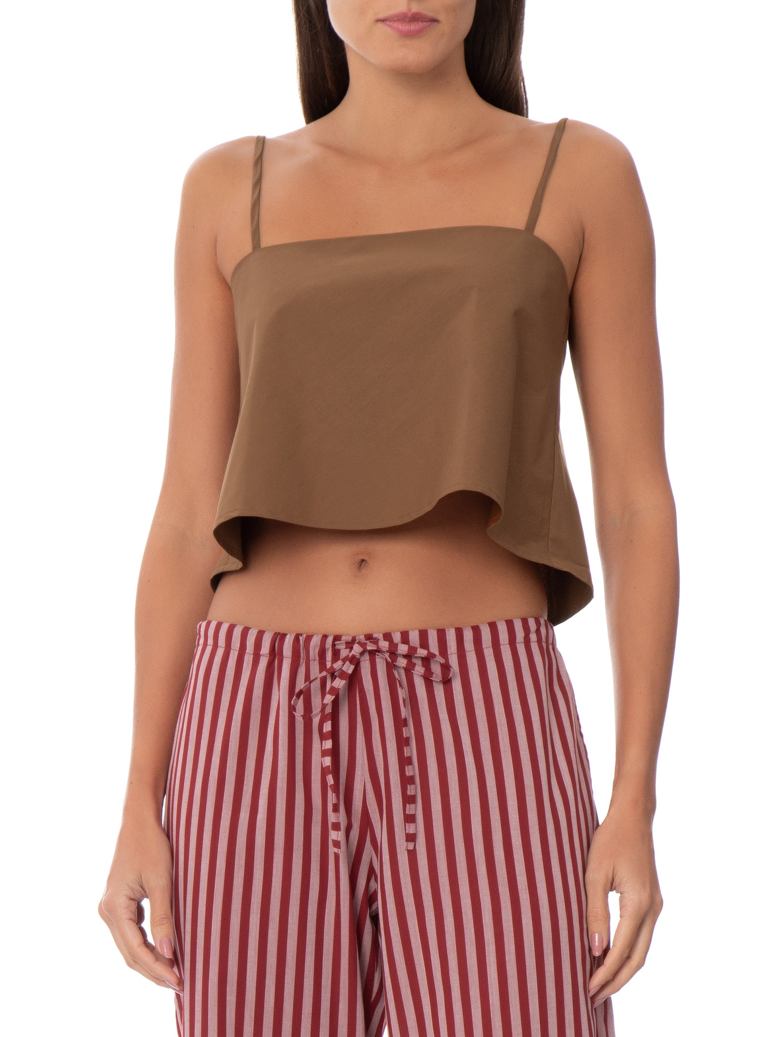 Top Slip Paper Mogno Marrom Panô
