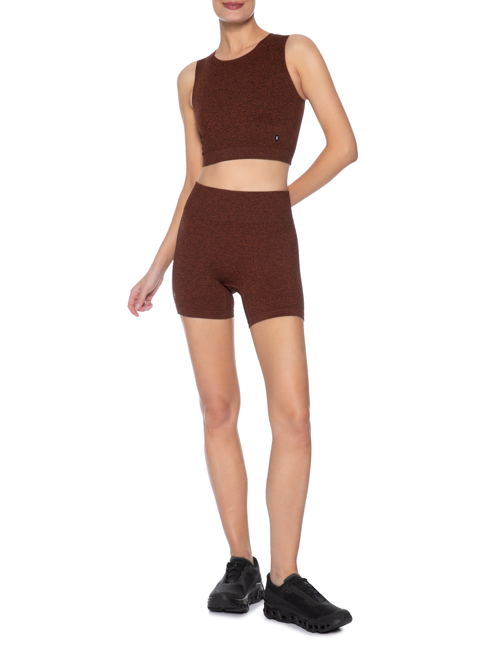 Top Studio Knit Crop Marrom On Running