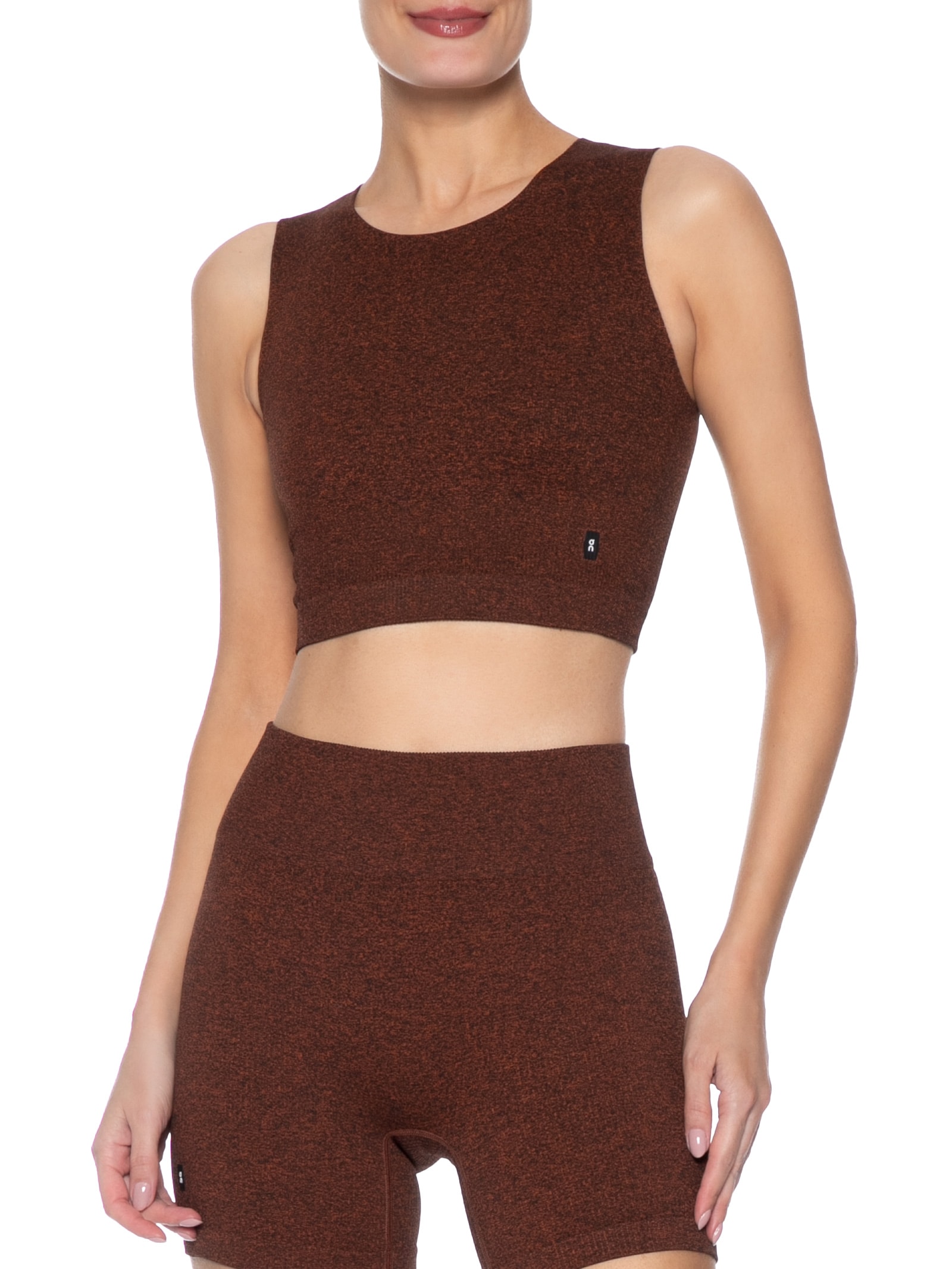 Top Studio Knit Crop Marrom On Running