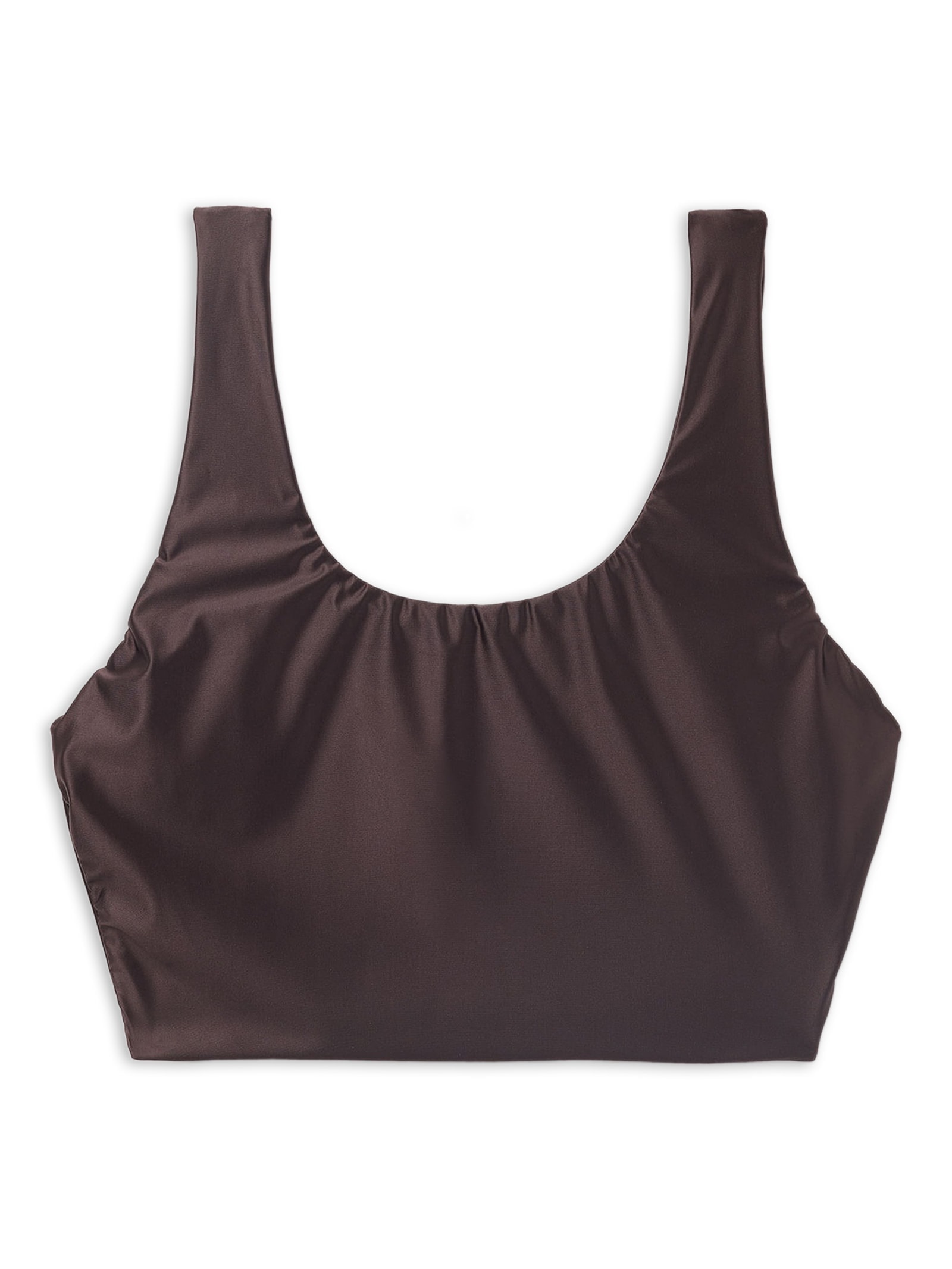 Top Superbrilhante Acetinado Marrom Calzedonia