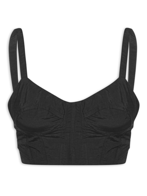 Top Tecido Corset – Preto