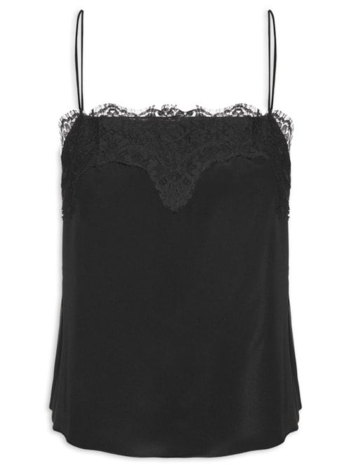 Top Tereza Decote Reto - Preto