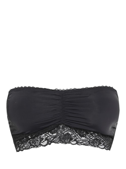 Top Tomara Que Caia Pala Renda - Preto