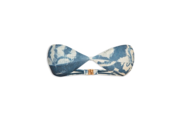 Top Tomara Que Caia Textura Estampado - Azul