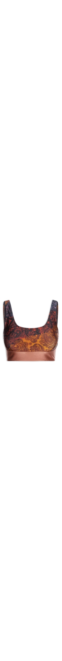 Top Torsion Estampado Paisley - Dourado