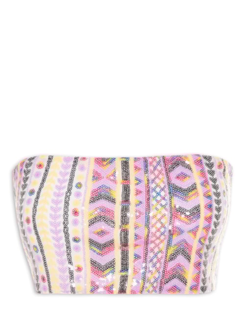 Top Tqc Carnaval Paetê Folk – Rosa