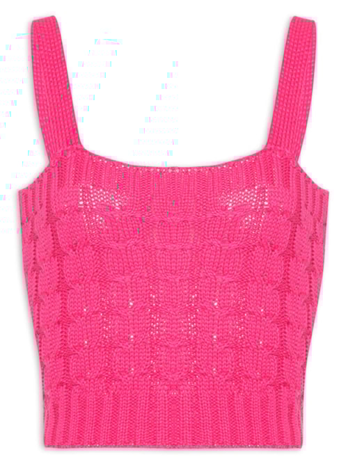 Top Trança Tricot – Rosa