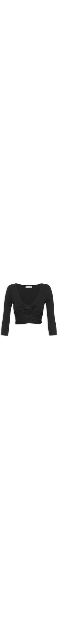 Top Transpasse Busto - Preto